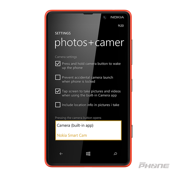 Smart Cam Lumia 820 Amber resize