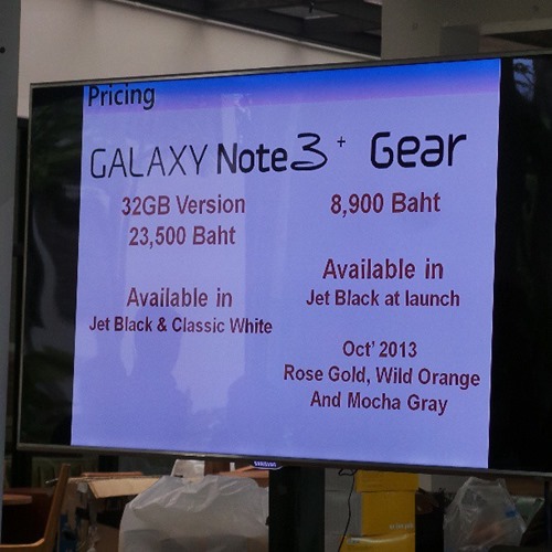 galaxy note 3 in thailand