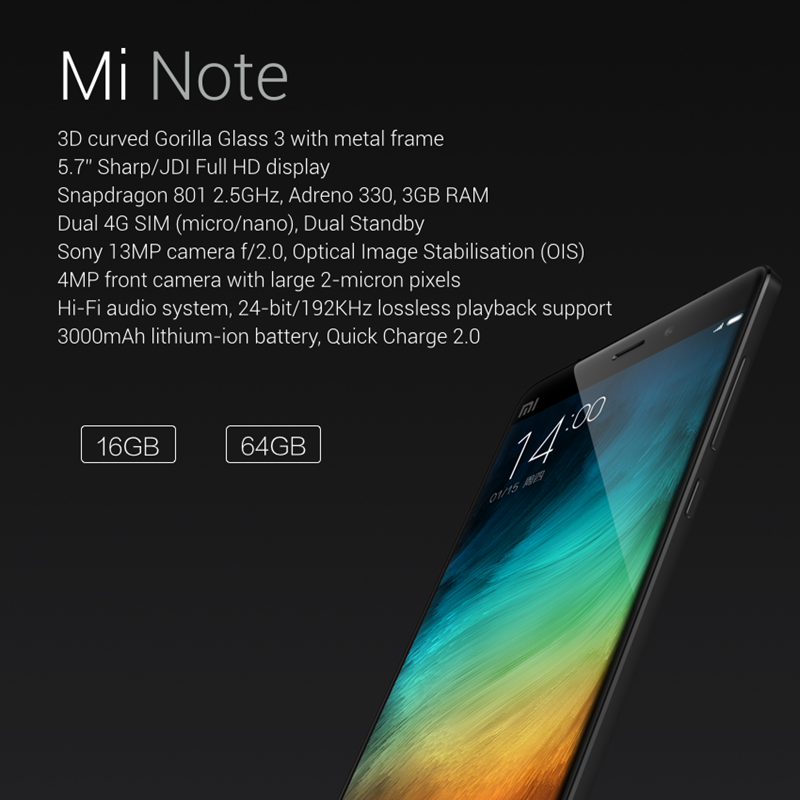 Xiaomi Mi Note Spec