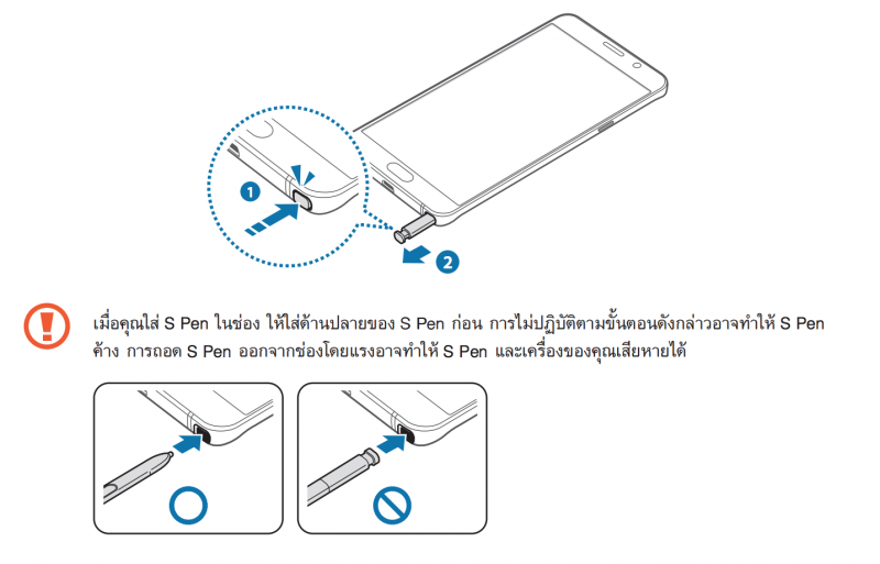 Note5 S Pen thai manual