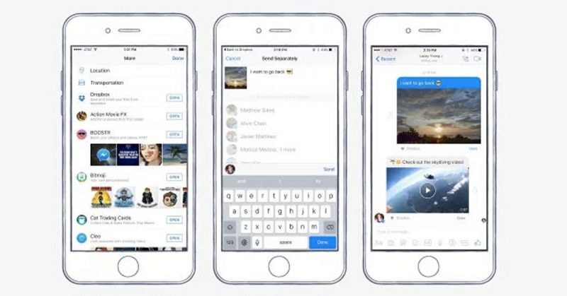 Dropbox share file in fb Messenger