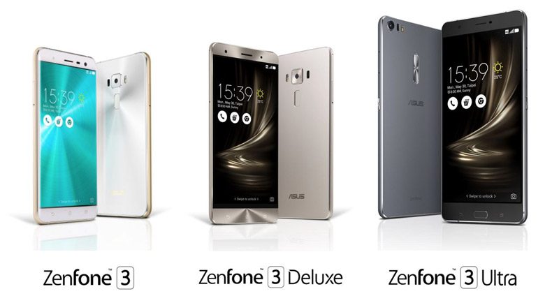 Asus Zenfone 3, Zenfone 3 Deluxe, Zenfone 3 Ultra