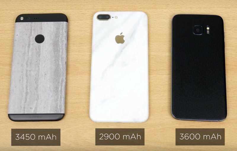 Google Pixel XL , Apple iPhone 7 Plus และ Samsung Galaxy S7 
