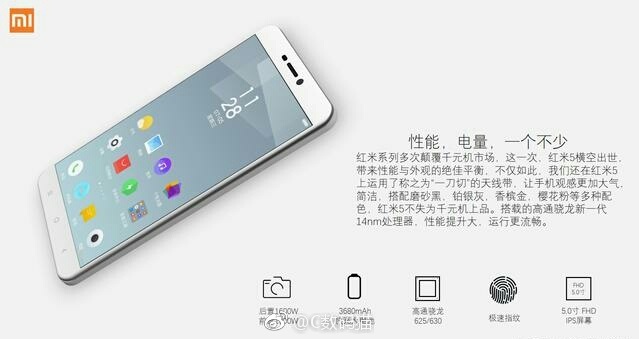 Xiaomi Redmi 5 spec