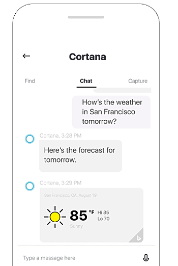 Skype Chat with Cortana