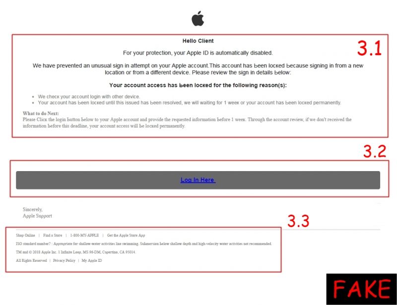Apple fake Email - 2.12