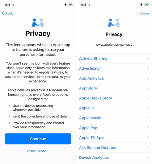 iOS 11.3 Privacy