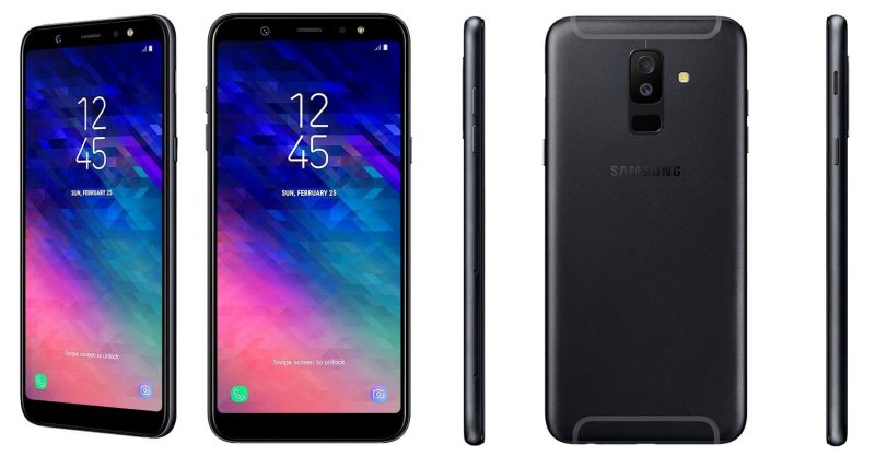 Samsung Galaxy A6 Plus A6+ Black Render