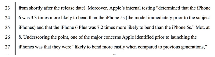 internal apple document iphone 6 bendgate real
