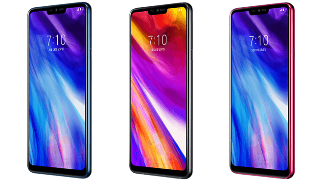 LG G7 ThinQ Front All colors