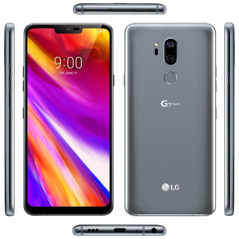 LG G7 ThinQ Silver Render