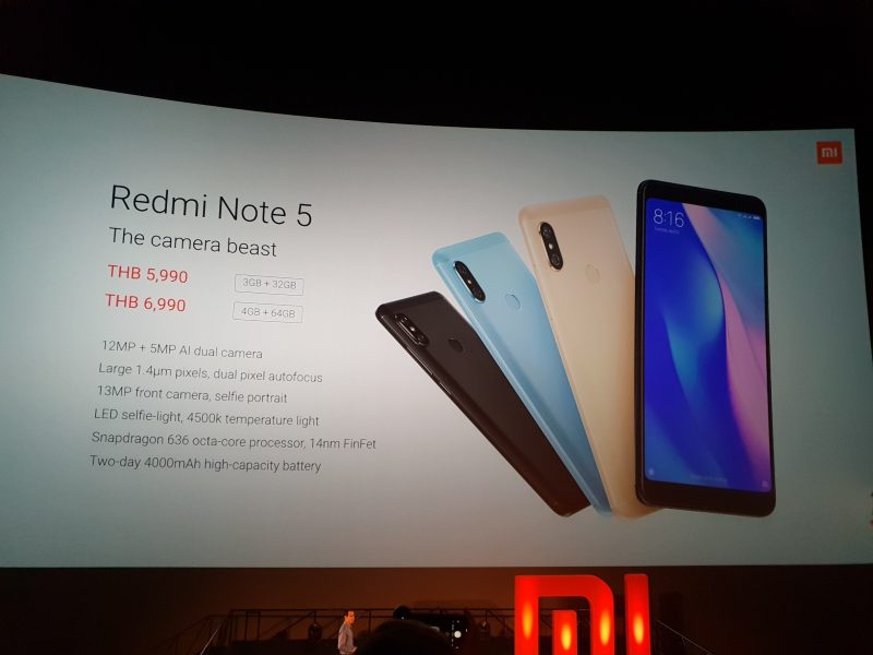 Xiaomi Redmi Note 5 Price TH