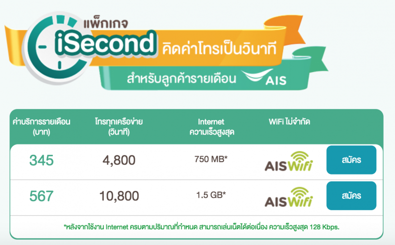 Unlimited AIS iSecond