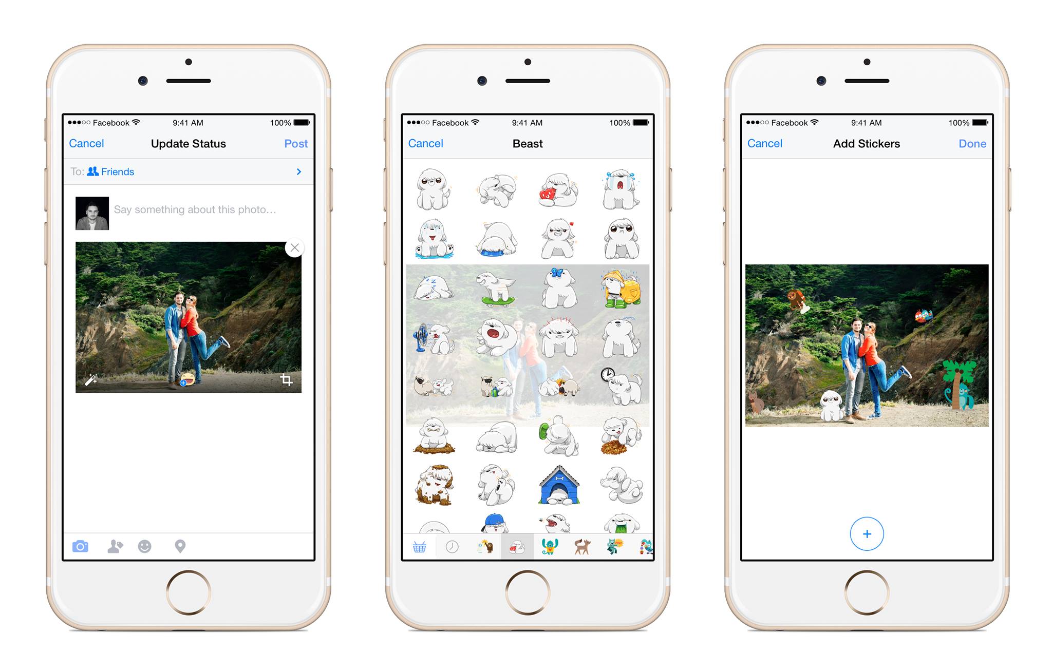 Facebook เปิดให้แต่งภาพด้วยสติ๊กเกอร์มือถือ iOS และ Android ก่อนอัพโหลดแล้ว Facebook เปิดให้แต่งภาพด้วยสติ๊กเกอร์มือถือ Ios และ Android ก่อนอัพโหลดแล้ว