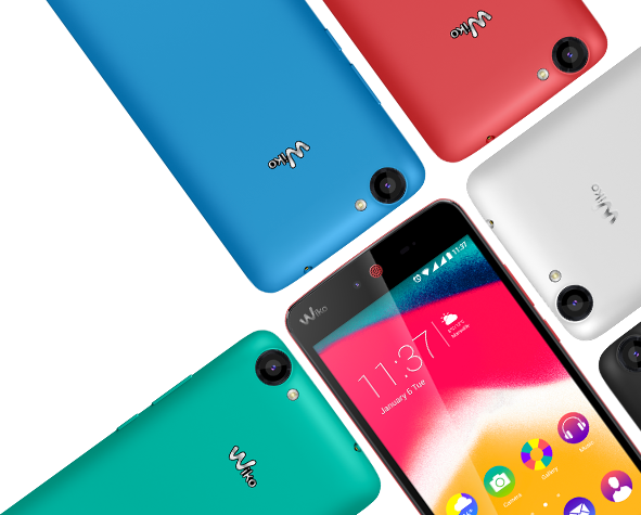 Buyus Etui Housse Luxe Rouge Wiko Sunset + Stylet et 3 Films Offert