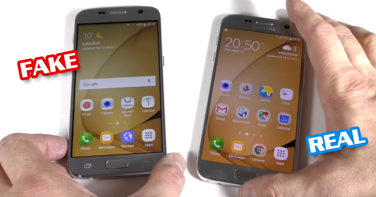 เทียบกันชัดๆ! Samsung Galaxy S7 ปลอม กับแท้แตกต่างกันยังไง เทียบกันชัดๆ! Samsung Galaxy S7 ปลอม กับแท้แตกต่างกันยังไง