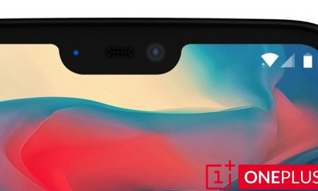 OnePlus 6 with a notch head