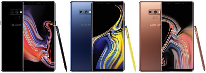 Galaxy Note 9 All colors