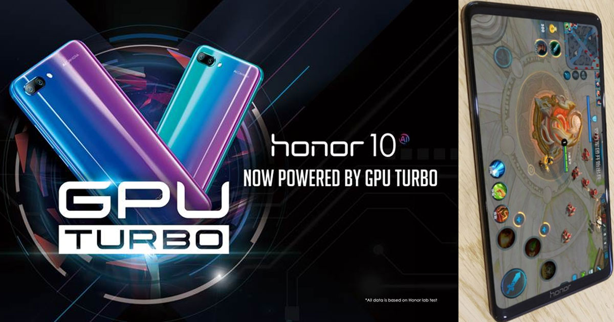 Honor 10 GPU Turbo plan