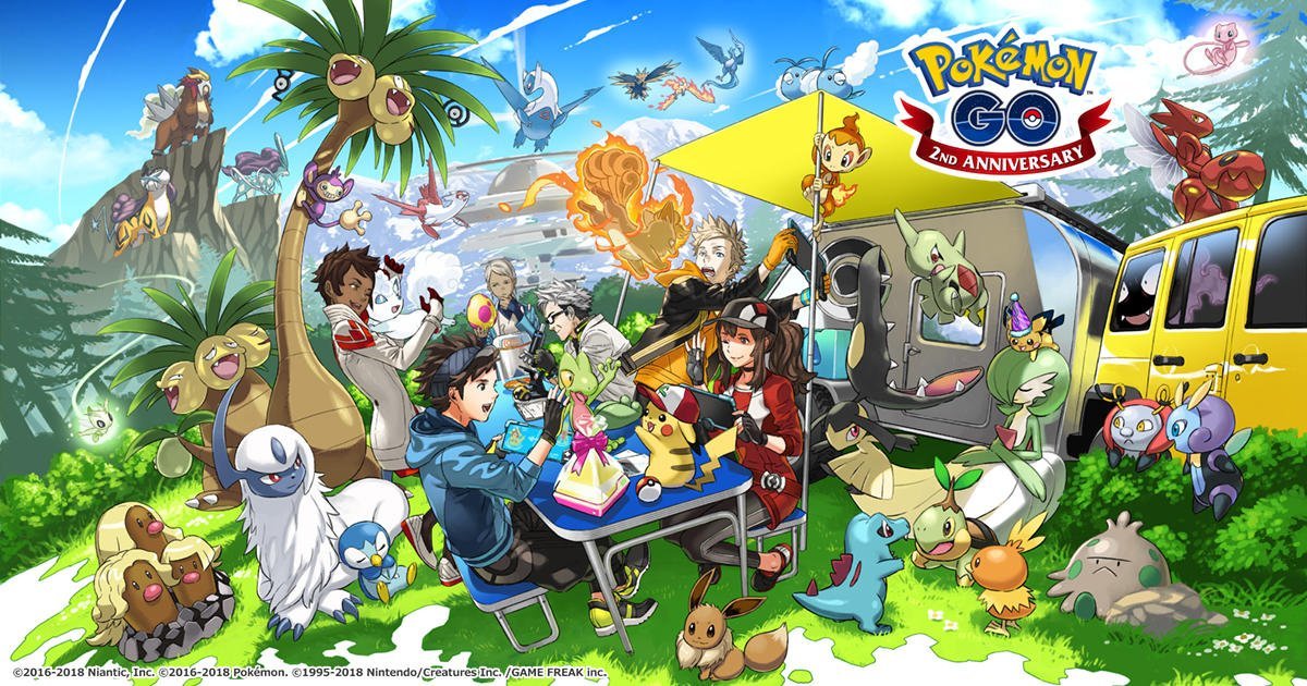 Pokemon Go 2nd Anniversary 4th Gen Header