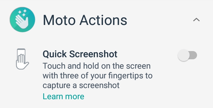 Quick Screenshot Moto G6