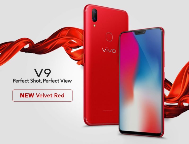 Vivo V9 Velvet Red สีแดง