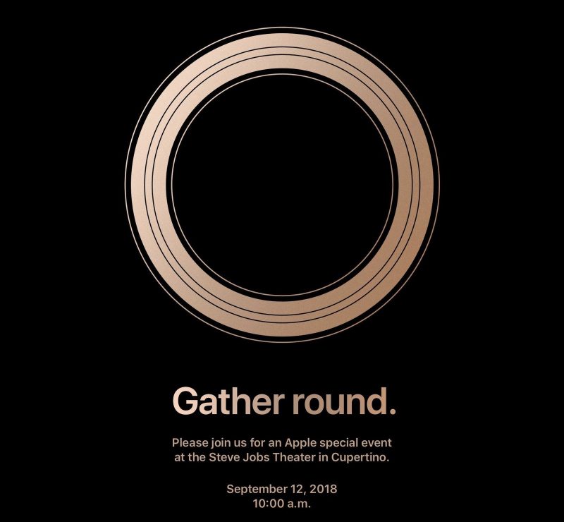 Apple iPhone September 12th 2018 invite gather around