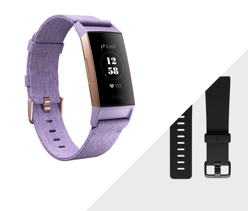 Fitbit charge 3 lavender rose gold aluminum