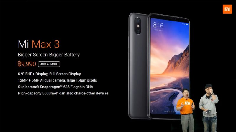 Xiaomi Mi Max 3 ราคา