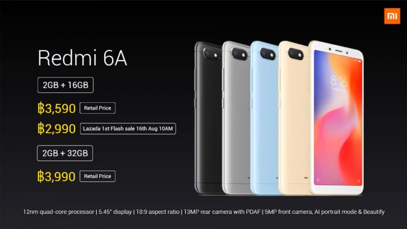 Xiaomi Redmi 6A ราคา