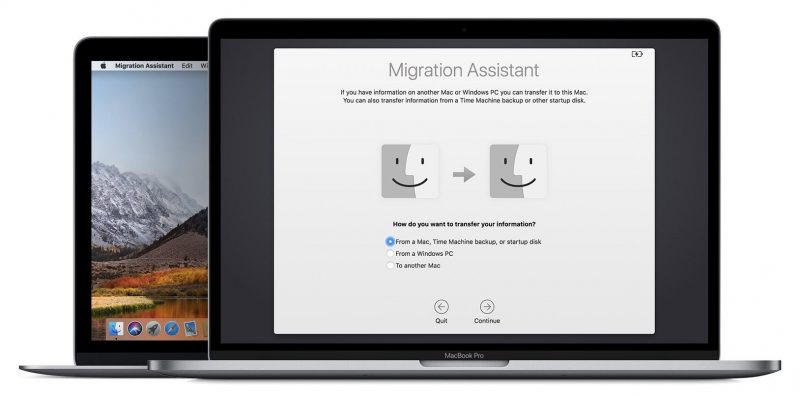 macOS Mojave Windows Migration Assistant