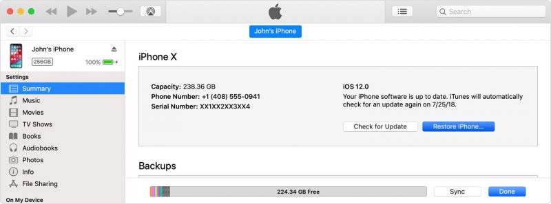 iOS 12 itunes Update