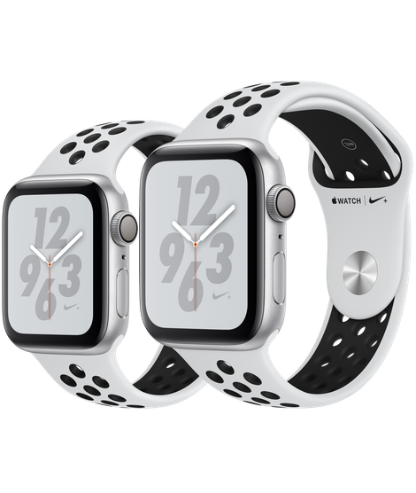 Apple Watch Nike+ ตัวเรือนอะลูมิเนียม สีเงิน พร้อมสาย Nike Sport Band สี Pure Platinum Black