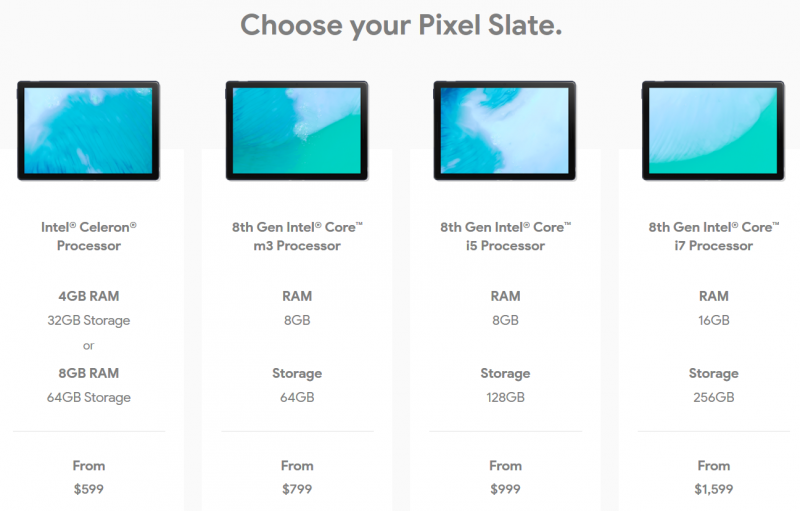 Google Pixel Slate Price