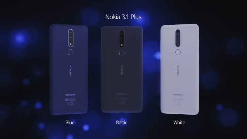 Nokia 3.1 Plus Colors
