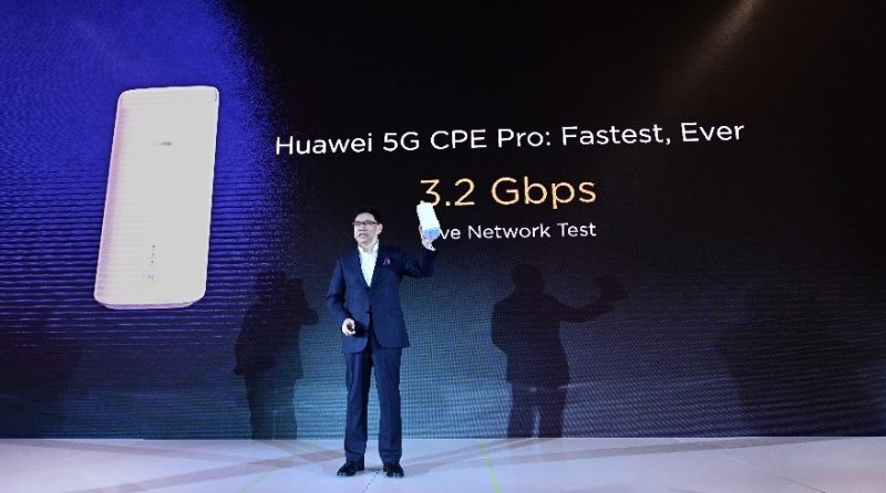 The Huawei 5G CPE Pro achieves a high speed of 3.2 Gbps in live network tests