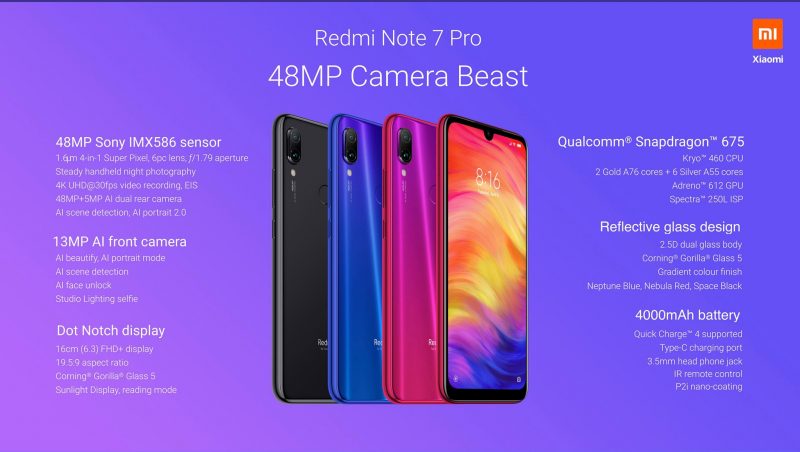 Redmi Note 7 Pro specs