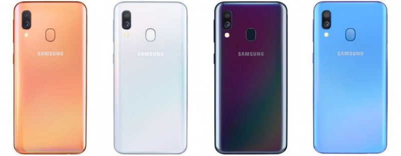 Samsung Galaxy A40 Colors