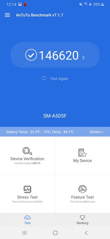 Samsung Galaxy A50 Screenshot