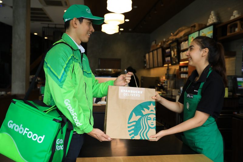 Starbucks X GrabFood delivery
