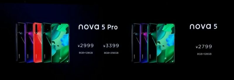Huawei Nova 5 Series Price