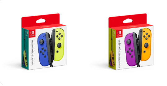 Nintendo Switch Joycon Blue&Neon Yellow Neon Purple&Neon Orange