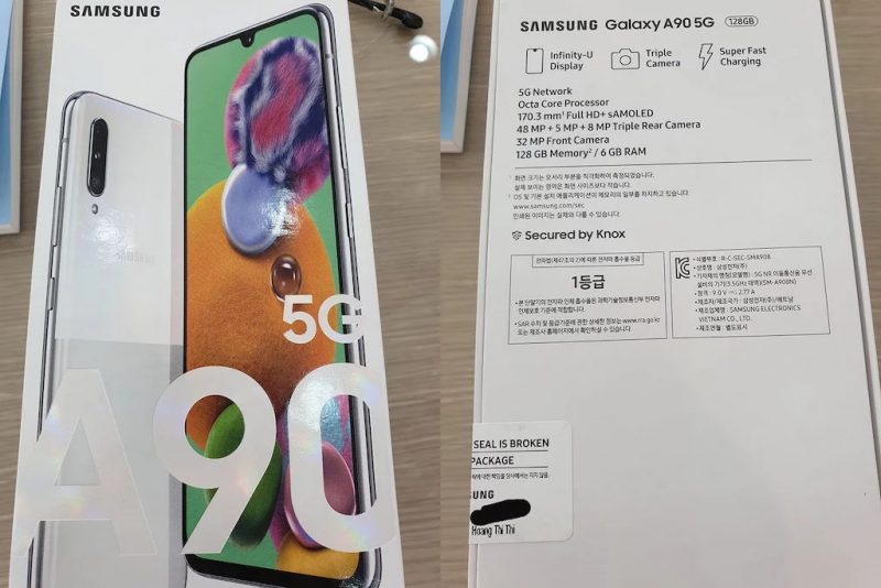 Samsung galaxy a90 5g box leak