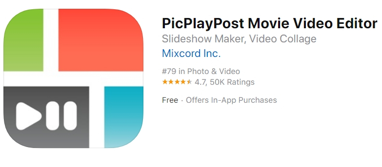 PicPlayPost Movie Video Editor