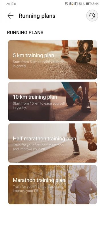 Huawei Health Running Plan