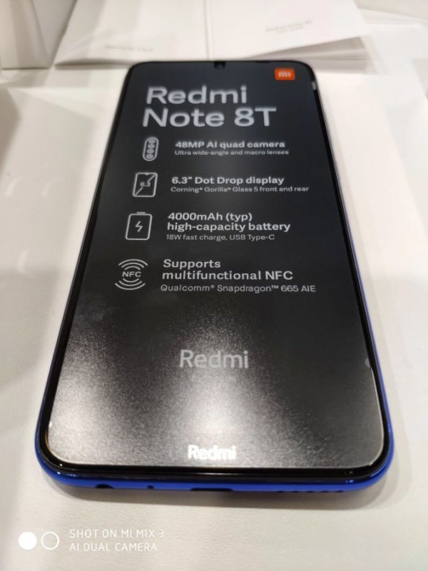 Redmi Note 8T specs