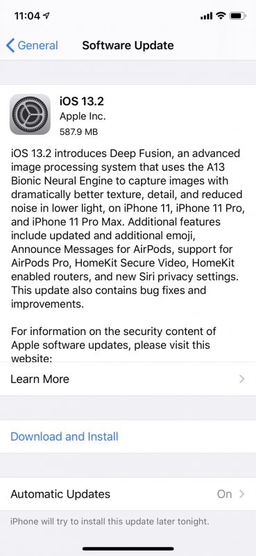 iOS 13.2 มาพร้อม Deep Fusion, Emoji ใหม่ และอื่นๆ ปล่อยให้ผู้ใช้ iPhone อัพเดตแล้ว
