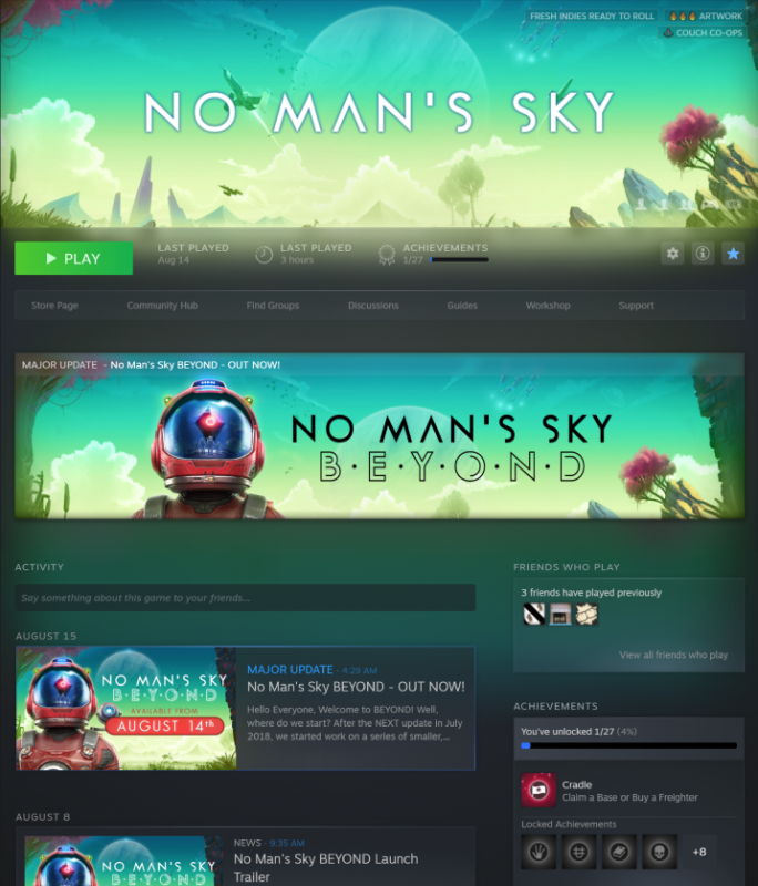 Steam Library  Game update