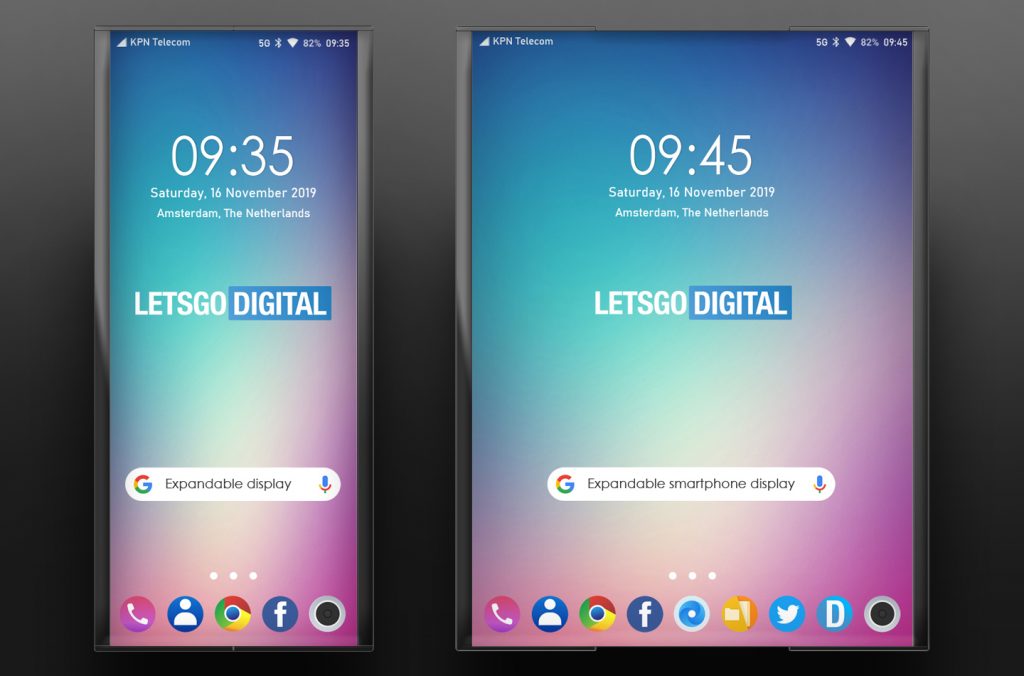 LG patents an expanding phone folding display