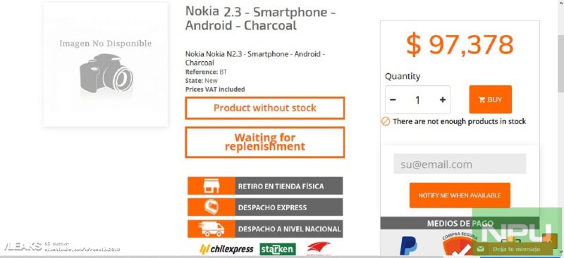 Nokia 2.3 Price leak
